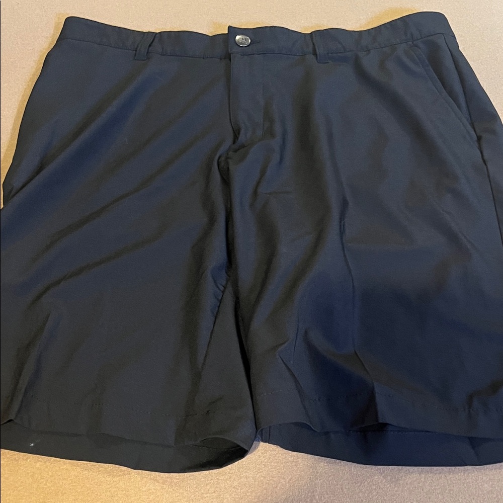 adidas Men's Navy Flat Front Shorts